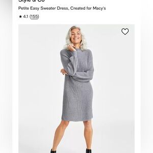 Style & Co
Petite Easy Sweater Dress, Created for Macy's